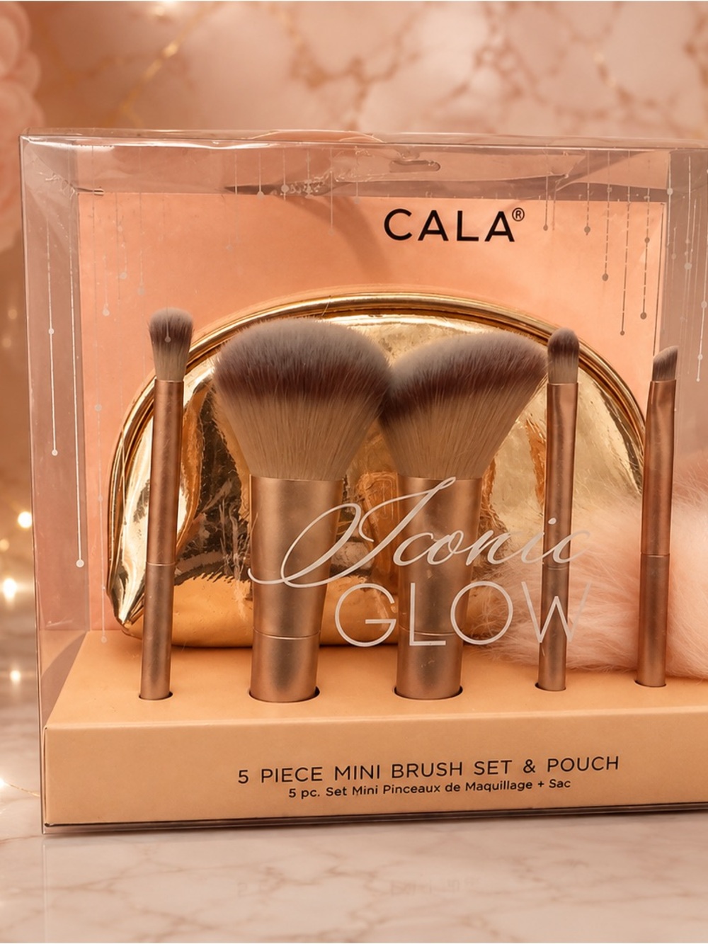 CALA Iconic Glow 5-Piece Mini Brush Set - Rose Gold